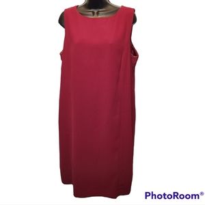 Koret Maroon Sheath Midi Dress 16 Flattering Business Casual Work Wear